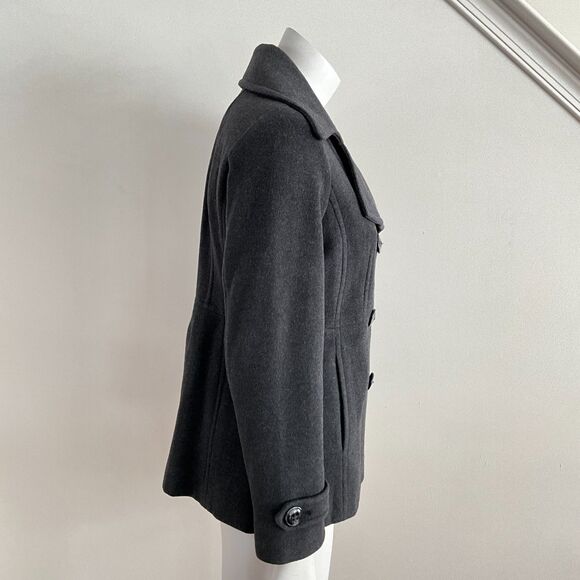 London Fog Wool Blend Double Breasted Jacket Gray Long Sleeve PS - Picture 7 of 8